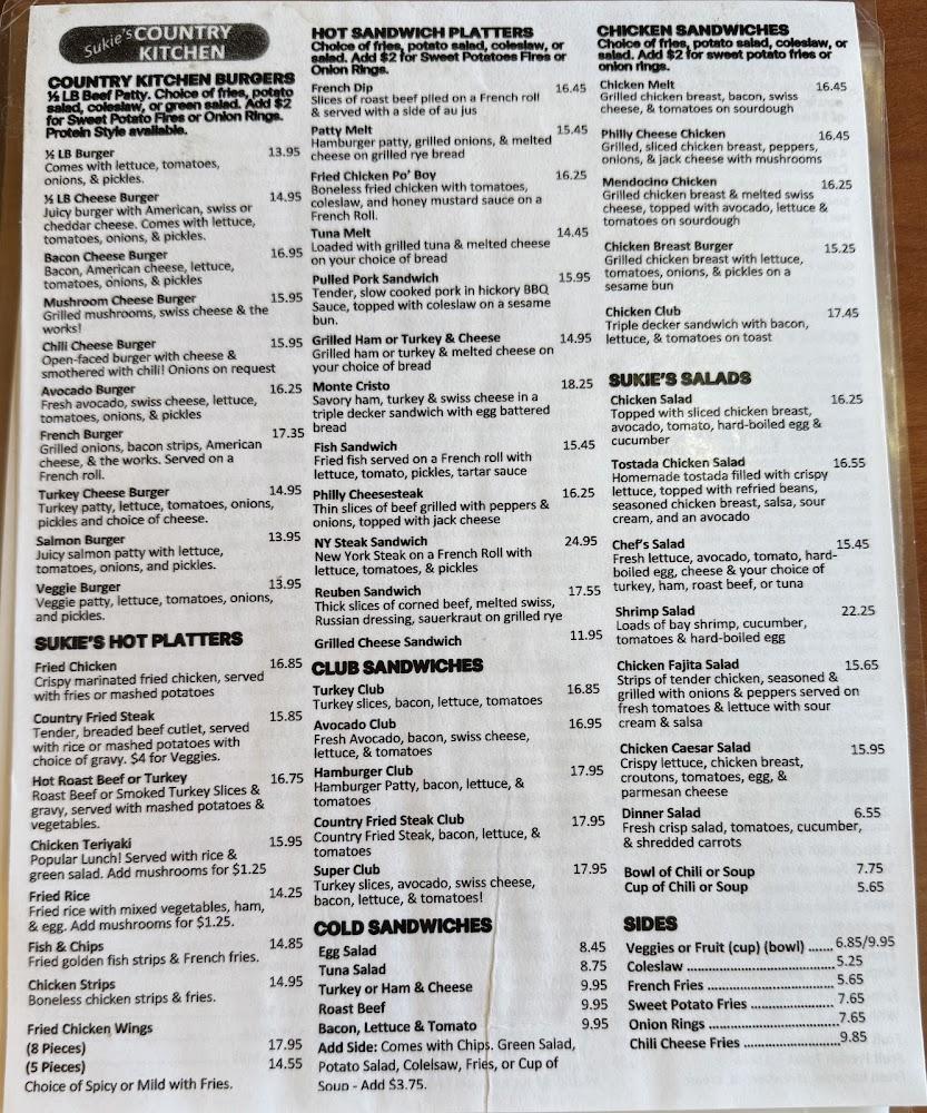 Sukie's Country Kitchen Hamburger Club